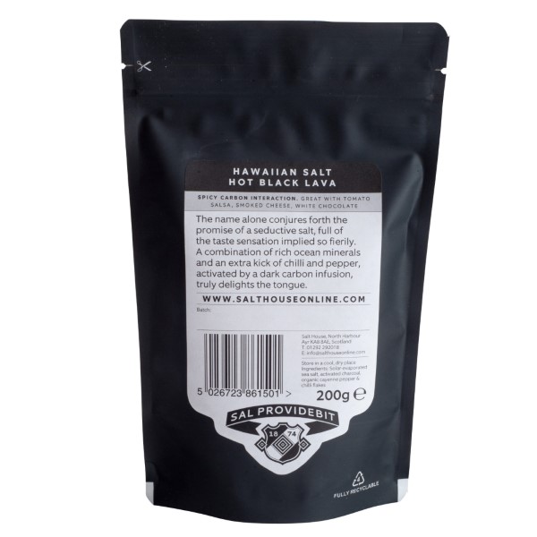 Salthouse Hawaiian Hot Black Lava Sea Salt 200g